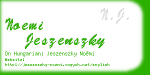 noemi jeszenszky business card